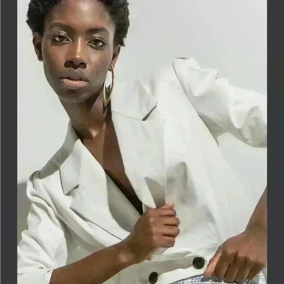 NWT 212 Goods 7th Ave. White Coated Linen Jacket Womens SZ 4 Handmade In NY $440 - Picture 14 of 15